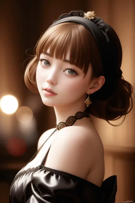 (portrait art stylized by Johannes Vermeer:0.7) , baroque art, award winning, Floating Unforgettable "Lowjacked", Bokeh, Suffering, Demoscene, Primary Colors, goth, close-up