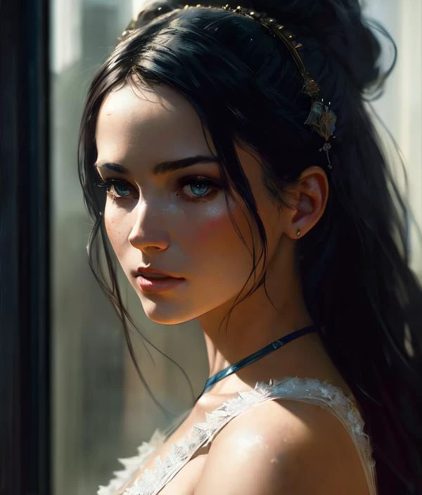 a close up of a woman with long hair and a dress, artgerm and atey ghailan, beautiful digital artwork, adorable digital painting, cute detailed digital art, beautiful character painting, beautiful digital illustration, style artgerm, artgerm and lois van baarle, in the style of ross tran, inspired by Ross Tran, stylized anime