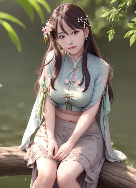 (8k, RAW photo, best quality, masterpiece:1.2), (realistic:1.3), (photorealistic:1.3), ultra-detailed, (high detailed skin:1.2), 8k uhd, dslr, soft lighting, high quality, film grain, Fujifilm XT3, best quality, beautiful lighting,
((masterpiece, best quality)), (1girl), suspension, down, hanfu,chinese clothes,outdoors, arms behind back, restrained, midriff, leaning forward, feet, dark long hair, medium breasts, hair ornament, <lora:chilloutmixss_xss10:1>