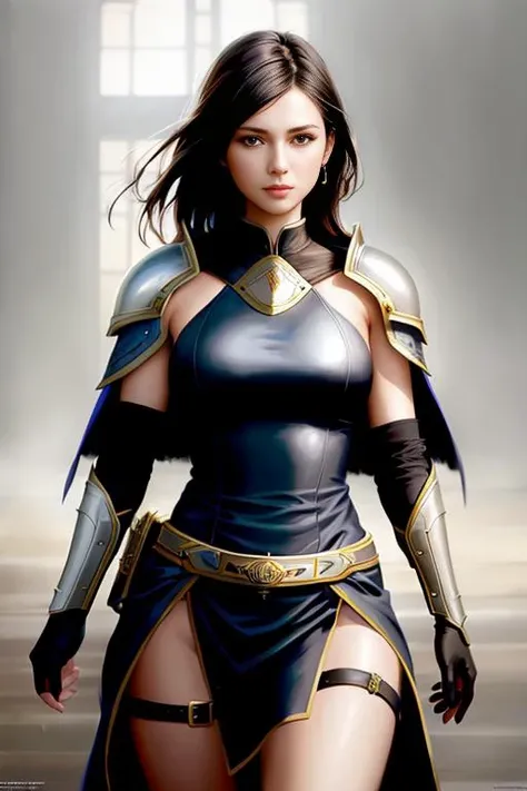modelshoot style, (extremely detailed CG unity 8k wallpaper), full shot body photo of the most beautiful artwork in the world, medieval armor, professional majestic oil painting by Ed Blinkey, Atey Ghailan, Studio Ghibli, by Jeremy Mann, Greg Manchess, Antonio Moro, trending on ArtStation, trending on CGSociety, Intricate, High Detail, Sharp focus, dramatic, photorealistic painting art by midjourney and greg rutkowski