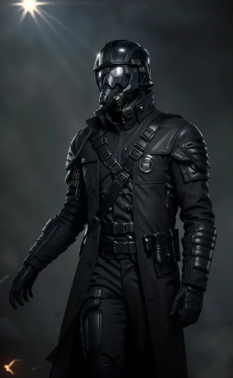 <lora:KTemplar-10:0.8> KTemplar, investigator man wearing black coat and helmet and gas_mask and (pants:1.1), (masterpiece:1.3), (best quality:1.3), beautiful, (intricate details), unity 8k wallpaper, ultra detailed, beautiful, aesthetic, perfect lighting