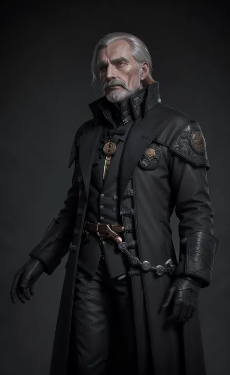 <lora:KTemplar-10:0.9> KTemplar, old man wearing black long coat with medals, blond_hair, (masterpiece:1.3), (best quality:1.3), beautiful, (intricate details), unity 8k wallpaper, ultra detailed, beautiful, aesthetic, perfect lighting