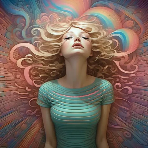 Surreal impressionist Trippy psychedelic Trip illusion by David Nelson, adi granov, Brian Oldham, Christopher vacher, Paul corfield and artgerm