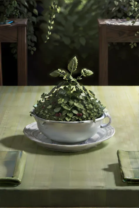 <lora:surrealplate:1.0> plate with a Marjoram on it, masterpiece, 8k, high resolution, shallow depth of field, sharp focus
