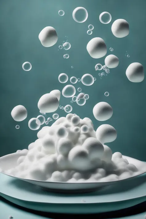 <lora:Surreal Plate:1>Surreal Plate - a plate with soap foam and bubbles