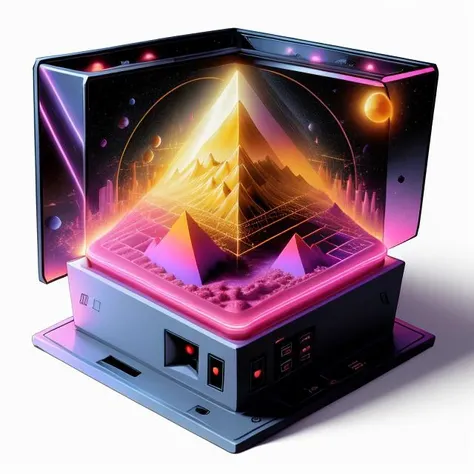 <lora:kEighties_pruned:1> Eighties space-filling quantum radiation, white background