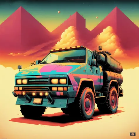 <lora:kEighties_pruned:1> Eighties
truck , poster