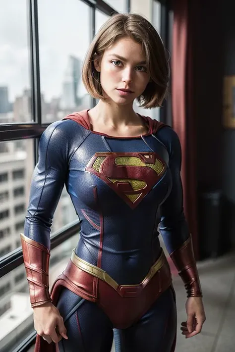 ((solo)), Supergirl , (supergirl suit), hero, hair short blonde, fit, athletic, lightweight bodybuilder, medium sized breasts, ((masterpiece)), ((best quality)), (ultra-detailed), absurdres, extremely detailed CG unity 8k wallpaper,Accurate describe shapes, (realistic), beautiful face, detailed hands, expressive eyes, upper body, full body, full shot, 35mm lenses, wide shot, solo, city, scenery, dramatic light, (standing, superhero) , ((masterpiece)), absurdres, HDR <lora:epi_noiseoffset2:0.7>