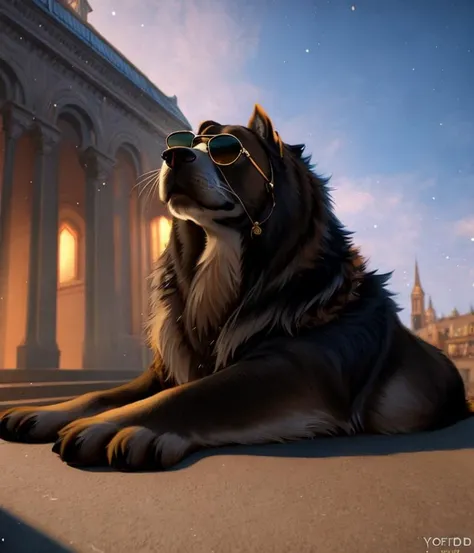 polaroid style, close-up realistic photograph, DOG GREAT DANES WHIT SUNGLASSES squinting eyes, Very detailed beautiful rendition of a character design, Grundy old town in the background, dramatic cosmic lighting, by Greg rutkowski, yoji shinkawa, 4k, digital art, concept art, trending on artstation, trending on artstation, sharp focus, studio photo, intricate details, highly detailed, by greg rutkowski, ((3d render)), intricately rendered