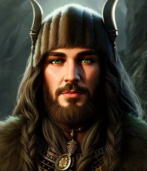 viking, face details, black and green, youth, professional photography, fantasy, shine runes, 8k, realism, sf, intricate artwork masterpiece, ominous, matte painting movie poster, golden ratio, trending on cgsociety, intricate, epic, trending on artstation, by artgerm, h. r. giger and beksinski, highly detailed, vibrant, production cinematic character render, ultra high quality model, 3d render, hyperrealistic