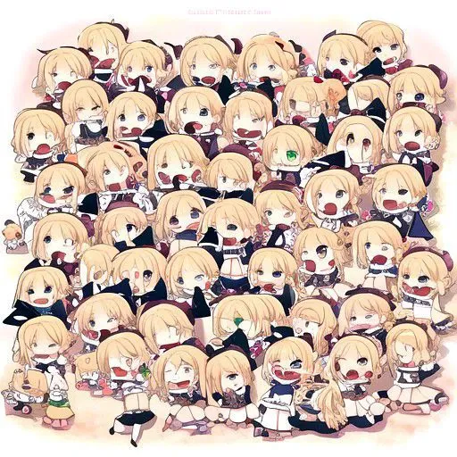 chibi party, lots of chibi, many people