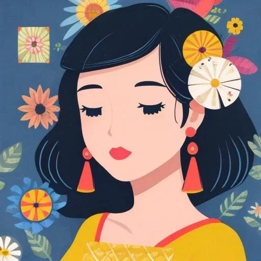 masterpiece, best quality,
paint,illustration,
style2,solo,simple background,
a cartoon illustration of a lady ina yellow shirt over art by mrs butterfly, in the style of grunge beauty, sandara tang, mixed patterns, text and emoji installations, close up, charming character illustrations, folkloric
<lora:Inset-V1.1:1>