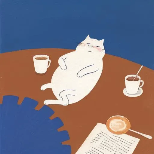 masterpiece, best quality,
paint,illustration,
style2,solo,simple background,
a paper cut out of a cat laying on a blue mat on a table with a cup of coffee,
<lora:Inset-V1.2:0.6>, <lora:Inset-V1.1:0.6>