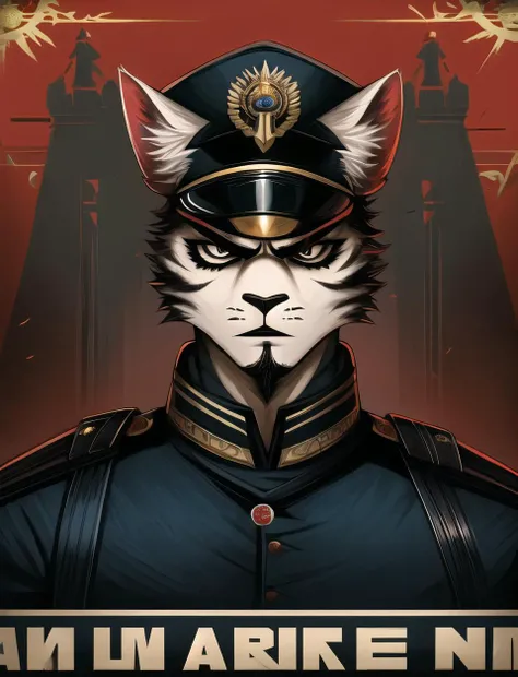 warhammer_40k_commissar,((masterpiece)), (best quality), (detailed), black uniform, mascara, eyeliner, eye shadow, upper body, lipstick, 1boy, 1man, propaganda poster, angry, stubble, feline,
<lora:warhammer40commissarv2:0.4> <lora:add_detail:0.5> <lora:beautifulDetailedEyes_v10:0.6>, (8k uhd, masterpiece, best quality, high quality, absurdres, ultra-detailed)