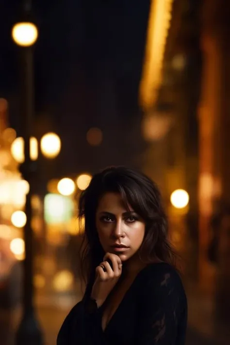 reneemooixd1 talking on the phone in the street at night, emmsto, modelshoot style, (extremely detailed CG unity 8k wallpaper), full shot body photo of the most beautiful artwork in the world, medieval armor, professional majestic oil painting by Ed Blinkey, Atey Ghailan, Studio Ghibli, by Jeremy Mann, Greg Manchess, Antonio Moro, trending on ArtStation, trending on CGSociety, Intricate, High Detail, Sharp focus, dramatic, photorealistic painting art by midjourney and greg rutkowski