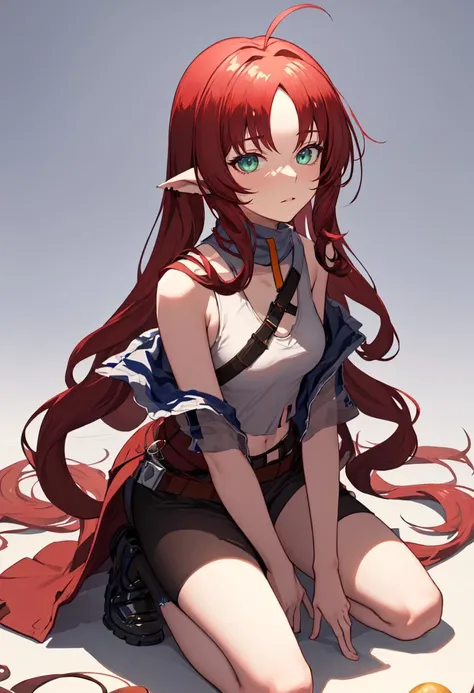 (safe:1.10), best quality, masterpiece, highres, solo, (myrtle_arknights:1.10), kneeling, kneeling on one knee, on one knee, cowboy shot, looking at viewer, 35 <lora:myrtle_arknights:0.80>