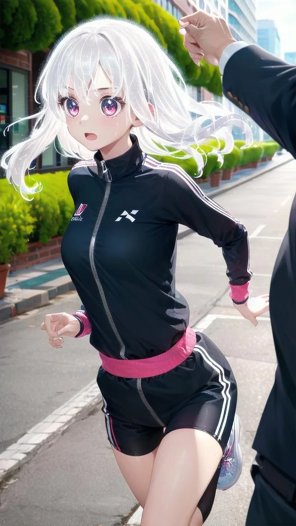 1girl, solo, solo focus, portrait,
<lora:luminous_hair_silver:1.3>silver hair,
running,