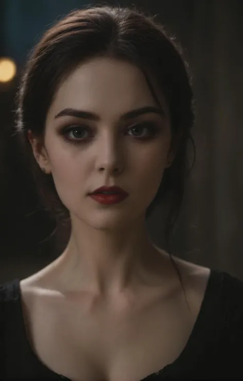 cinematic film still cinematic film still Horror-themed Masterpiece,half-body shot,an elegant 24-year-old vampire girl,mystique amidst the shadows,elegance and gothic allure,Ethereal beauty,slim body,perfect face,piercing eyes,red iris,aggressive,porcelain complexion,accentuated by eyes that gleam,outdoor,dark alley,dark mood,subtle smirk on her lips,pretty features,amazing beauty,cinematic angle,f1.4,40mm,photorealistic,raw,8k,skin pores,dried-up,textured skin,intricate details,dramatic light,award winning,style by Dan Winters,RAW photography,film grain,(indistinguishable from reality:1.4),photo taken with a Bolex H16,character,thorough,. Eerie,unsettling,dark,spooky,suspenseful,grim,highly detailed,. shallow depth of field,vignette,highly detailed,high budget,bokeh,cinemascope,moody,epic,gorgeous,film grain,grainy, . shallow depth of field, vignette, highly detailed, high budget, bokeh, cinemascope, moody, epic, gorgeous, film grain, grainy