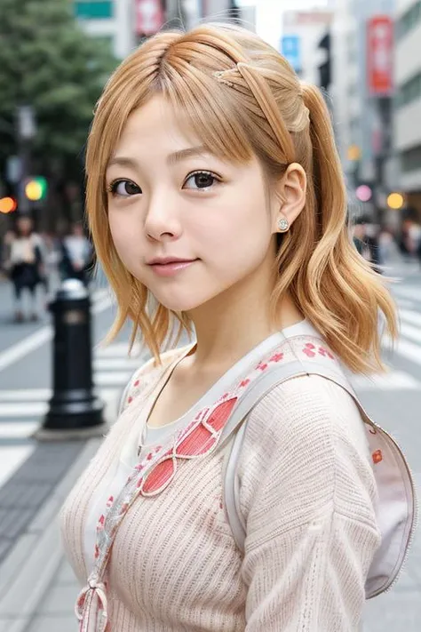 RAW portrait photo, OgawaMakoto in busy Tokyo street, fcDetailPortrait