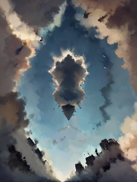 ptm-no2, skyscrapers in a wasteland city standing upside-down, optical illusion, nighttime, glow, <lora:- SDXL - ptm-no2_style_V1.0:.9> <lora:- SDXL - otclillsn_impossible_geo_V1.0:0.8> otclillsn