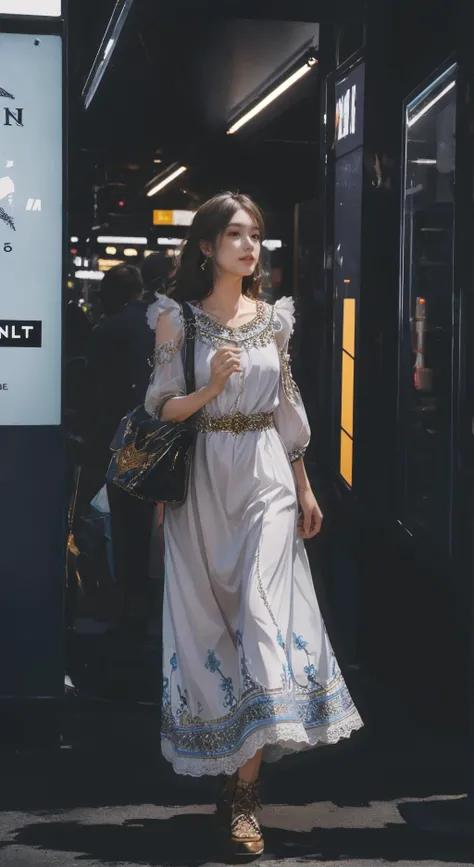 1girl,Over-the-top feathered A-line dress with intricate embroidery,
msw,effect light,kwf,
,  <lora:msw_v10:1.0> <lora:difConsistency_photo:0.5> <lora:kwFemale960Dim128_v12:1.0>