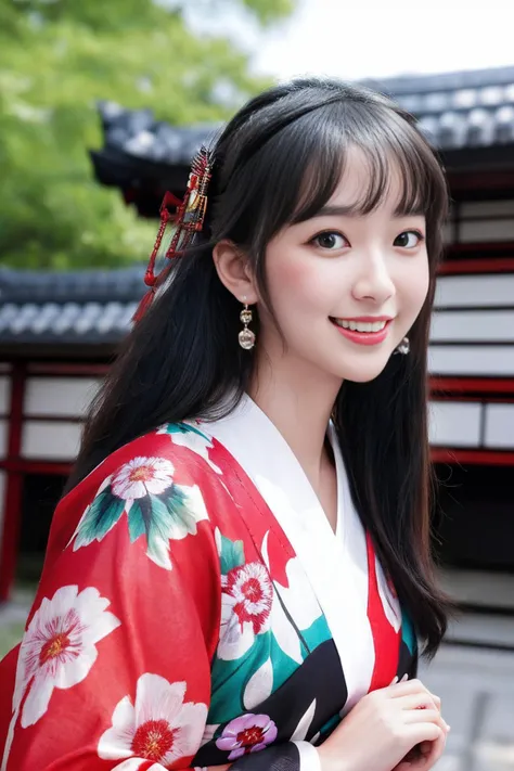 (best quality, masterpiece:1.2), (realistic:1.3), high resolution, (ultra-detailed background, detailed background), bokeh, (symmetrical clear eyes:1.3), an extremely cute and beautiful girl, highly detailed beautiful face and black eyes, beautiful hair, ((colorful Japanese yukata)), 1girl, solo, hair accessories, ornate jewelry & jewelry, necklace, earrings, bracelet, dynamic pose, (evil smiling:1.3), (upper thighs shot), <lora:msxdx:0.8>, <lora:LoRA-FashionMagCover:0.6>,