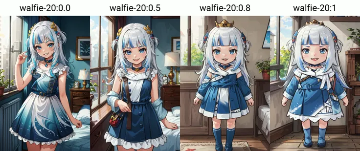 (masterpiece, best quality), intricate details,
1girl, <lora:gawrGuraHololiveAll_v4AllOutfits:0.8> gawr gura, sharp teeth, gura_atlantis, gradient dress, laurel crown,
<lora:style_walfie-20:0.0> chibi, smile, indoors, bedroom,