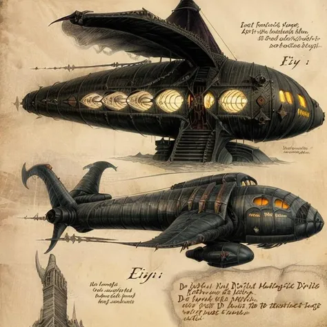 bestiarum darknes devil's airship <lora:bestiarum-sd1.5:1>
