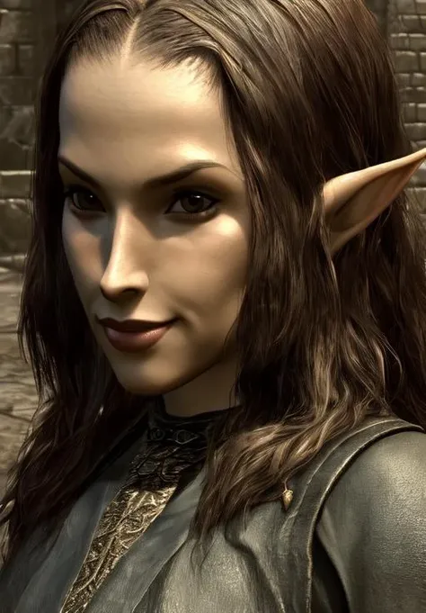 1girl, sfw, <lora:Altmer-Female:0.8>, Altmer-Female, 1girl, solo, portrait, smile, narrow-hipped body, (masterpiece, best quality, absurdres, detailed, ultra-detailed:1.3), attractive, (trending on CGSociety, trending on pixiv, contest winner:1.3)