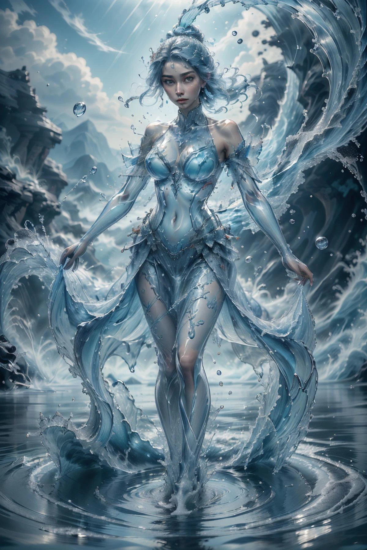 water_spirit, maiden_of_the_river, (transparent_body:1.4), clear_water, water, waves, river, flowing_water, droplets, splashing
<lora:Clear_Water_loRA_2.0:0.2>
<lora:Concept - Hydromancer:0.2> hydr0mancer
<lora:DonMw4ter:0.2> vivid_water,
<lora:RPGWaterElemental:0.2> water_elemental
<lora:WaterAI:0.2> waterai_maiden
<lora:watercd:0.2> watercd
<lora:Yuansuli_shui:0.2> shui
<lora:æ°´ç¥å
±å·¥æ°Gonggongshi_V2.1:0.2> gonggongshi
<lora:御水 V3:0.2> yushui
<lora:mds1:0.2>, BREAK 8k, amazing_quality, absurd_resolution, elegant_masterwork, trending_on_artstation, aesthetic_masterpiece, astounding_work_of_art, breathtaking, intricate_details, (extremelydetailed:1.2), <lora:AdvancedEnhancer:1.2> fujifilm_xt3, kodak_portra_400,
<lora:addMoreDetails:0.5> details++,
<lora:kiji:0.5>
<lora:hairDetailer:0.5>