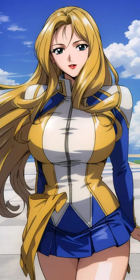 <lora:RexV3:0.7> macross7rex, huge_breasts, standing, solo, skirt_suit, masterpiece, best_quality, detailed_face, detailed_eyes, highres, beautiful, detailed,