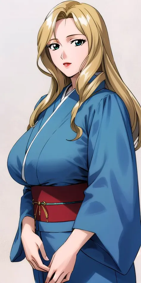 <lora:RexV3:0.7> macross7rex, huge_breasts, standing, solo, kimono, masterpiece, best_quality, detailed_face, detailed_eyes, highres, beautiful, detailed,