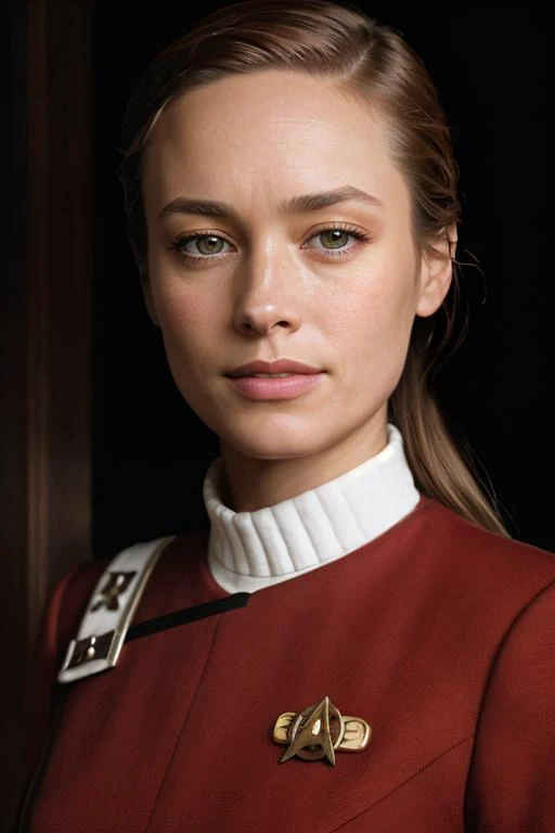 BrieL, in ((red twokunf uniform:1.3)), 8k raw, high res, ultrarealistic, hyperrealistic, soft lighting, good lighting, textured skin, photorealism, high details, DSLR photo, detailed face, detailed hair, skin pores, (looking at viewer), (Real Eyes), (Detailed Eye Corneas), (detailed pupils), ((smiling)), photo lab, elegant, insane details, hyperdetailed, low contrast, epiCRealism, Detailed and realistic photography, intricate and realistic eyes, shot outside, skin texture, soft natural lighting, magical photography, dramatic lighting, ultra-detailed, Kodak 800T, ((SFW)) <lora:TWOK_OC:0.75>