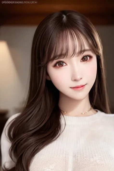 <lora:CBAV-yua:0.7> yua, best quality, professional lighting, super detailed, realistic, beautiful detailed face eyes,
looking at viewer,smile,sweater