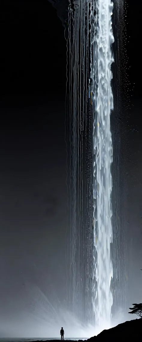 immaculately designed, interspecies interaction, impeccable craftsmanship, angles, grace and strength, ryoji ikeda style, rooted in mutual understanding, distinctive color palette, geometric patterns subtly used, stippling hatching techniques, humanoid features, elegant pose, the presence of a breathtaking waterfall, casting enchanting shadows behind the characters, evident in every nuanced line and curve, ryoji ikedas influence manifests in the sharpness of lines, subtle references to genderswapped versions, an anthropomorphic bluetongued skink character posing elegantly