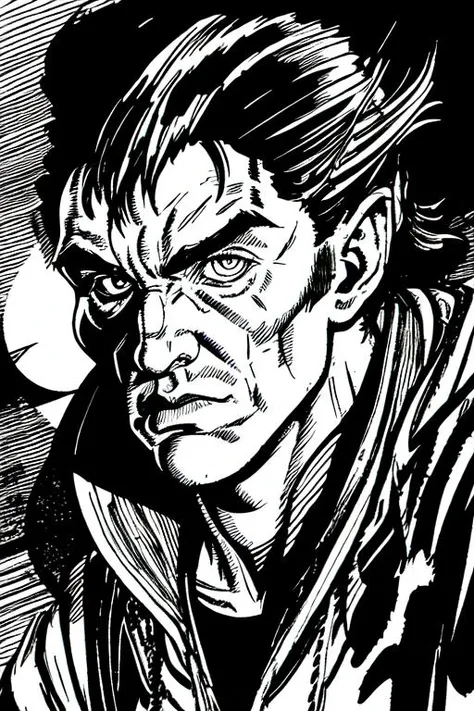 a man theOldShadowRunStyles,
<lora:theOldShadowRunStyles_1990sV10_LoRA:0.8>
grayscale, monochrome, ink lineart