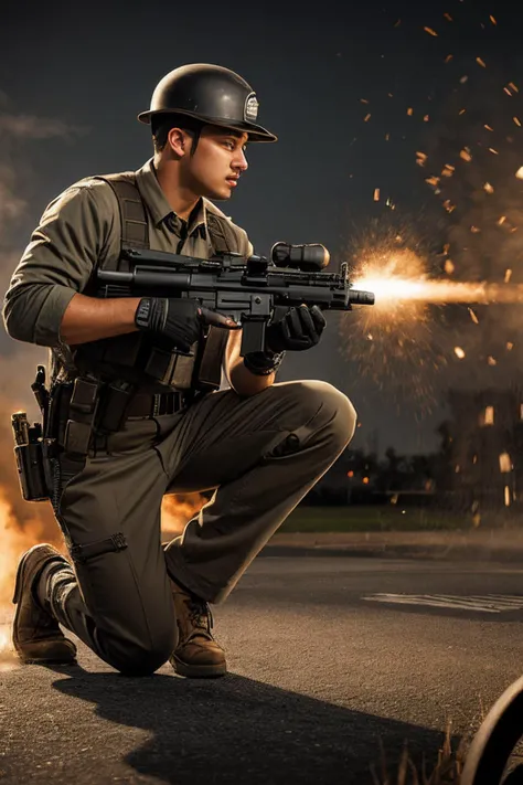 realistic, machine gun