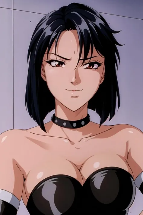 Simple White Background,
bare shoulders, black choker, black gloves,garter belt, garter straps,thighhighs,Black_top,collarbone, cleavage,
<lora:Saki_cool_devices-KK77-V1:0.7>,
black hair,Bangs,Brown_eyes,short hair,
<lora:Mariana_Luciano_NON_VIRGIN-KK77-V1:0.3>,<lora:more_details:0.1>,
1 girl, 20yo,Young female,Beautiful Finger,Beautiful long legs,Beautiful body,Beautiful Nose,Beautiful character design, perfect eyes, perfect face,expressive eyes,perfect balance,
looking at viewer,(Focus on her face),closed mouth, (innocent_big_eyes:1.0),Light_Smile,
official art,extremely detailed CG unity 8k wallpaper, perfect lighting,Colorful, Bright_Front_face_Lighting,shiny skin,
(masterpiece:1.0),(best_quality:1.0), ultra high res,4K,ultra-detailed,
photography, 8K, HDR, highres, absurdres:1.2, Kodak portra 400, film grain, blurry background, bokeh:1.2, lens flare, (vibrant_color:1.2),professional photograph,
(Beautiful,large_Breasts:1.4), (beautiful_face:1.5),(narrow_waist),