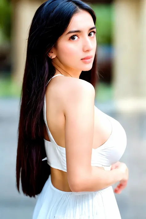 Angel, as a sexy youtube influencer, wearing mini dress, modelshoot style, (extremely detailed CG unity 8k wallpaper), photo of the most beautiful artwork in the world, professional majestic (photography by Steve McCurry), 8k uhd, dslr, soft lighting, high quality, film grain, Fujifilm XT3 sharp focus, f 5.6, High Detail, Sharp focus, dramatic, croptop, good hand, (looking at viewer:1.2), (detailed pupils:1.3), (natural light), (closeup:1.2), (seductive) <lora:Angelkaramoy:1>