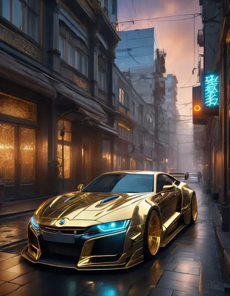 (masterpiece:1.1), (highest quality:1.1), (HDR:1.0), (CyberPunkAI city:1.1), ominous looking (futuristic car:1.2), iridescent paint, highly detailed rims, glowing rims, intricate details, (golden ratio, masterpiece:1.2), city background, (photorealistic, insane quality, best quality:1.4), extremely detailed, highest detail, highly detailed, incredibly detailed
, detailed, realistic, 8k uhd, high quality