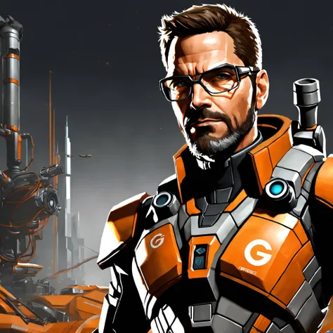 portrait of Gordon Freeman with a gravity gun, half life 2
artistic, contrasting, detailed, 8k, sharp focus, intricate detail, realistic