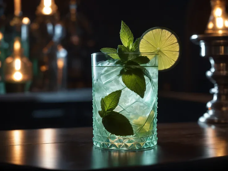 vial, mojito, coaster, ice, (gloomy illumination, insane, stunning, dramatic, completed artwork, HQ:1.1), (Apterus anatomy, Dan mumford style:1.2), depth of field, cinematic lighting, cinematic shadow, realistic lighting, realistic shadow:1.2, intricate details, highly detailed, photorealistic, octane render, 8k, unreal engine,<lora:sdxl_photorealistic_slider_v1:5>,
