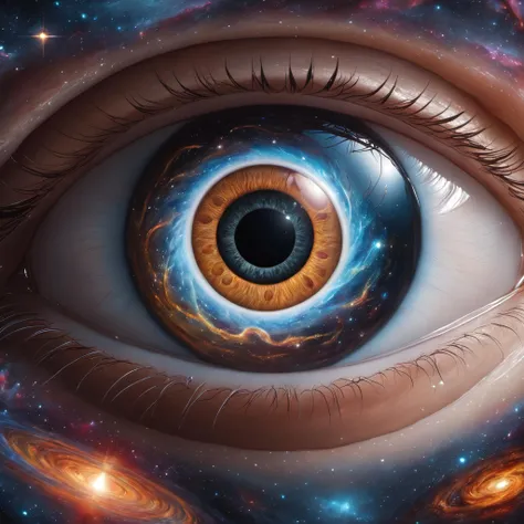 cinematic surreal painting extreme close up of eye with swirling galaxy inside, stars, supernova, nebula
masterpiece, best quality, detailed, 8k UHD, high quality, precise, vibrant, sharp focus, intricate detail