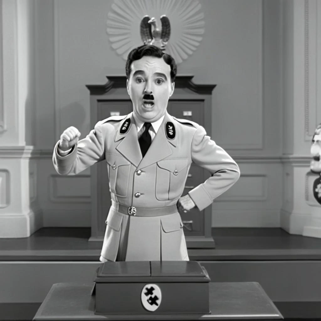 <lora:SDXL Chaplin films The Great Dictator-000001:0.8>
The Great Dictator,best quality, high quality, highres, masterpiece, sharpening, 3D, animated,
looking at viewer, male focus,