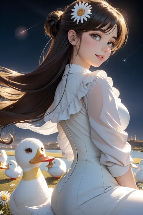 1girl, [ (stylized by Alberto Burri:0.8) and (Nicolas Poussin:0.7) and (Emma Geary:1.0) ::5], fantasy On pale Fuchsia paper, highly detailed, shot from side of a Highball glass full of full-figured Heisei Era (Daisy Ducks:1.3) , Daisy Duck is very Fatigued and Entrancing, they are riding a Creature, ð, they have a very light smile as a Music producer, in Trickster Jacket, they have Wanderlust hair, Daisy Duck has a Sophisticated Lebanese Gray jewelry, Fangs, from inside of a Secret Factory, Victorian hillside and Planet Neptune in background, Hazy conditions, deep focus, Sketch, Sad, Pointillism, Ambient lighting, Low shutter, High Contrast, rich color, Meteor shower, realistic pretty face, natural skin tones, artstation, Pixabay