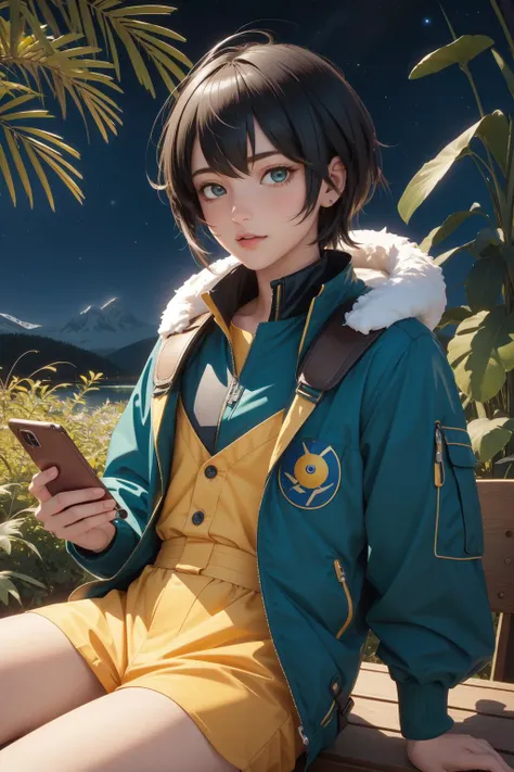 1girl, (designed by Martin Wittfooth:1.3) and (Edward Blair Wilkins:1.1) and (Tadao Ando:1.2) , dark art, 8k Digital artwork, pretty, upper body shot of a Lunarpunk Dieselpunk portly Victorian Pilot ([Pluto|Ash Ketchum]:1.3) , he is Sitting in a Perito Moreno Glacier, and the genre is funk he is looking very evil, Pluto is wearing his Hungarian Overall, The Overall is Uptight, It looks very Selfish on him, Pluto has Slicked-back hair, Pluto has a Dumb Disco Era deep yellow Wings, Cellphone, Alabaster vegetation and woods, Stormy weather, Bokeh, Contemporary, Embarrassing, Westernpunk, specular lighting, L USM, Kodak portra, deep purple outlines, deep green sky, Chestnut detailed eyes, most gorgeous in the world, extremely detailed CG Unity 8k wallpaper, HDR, baroque