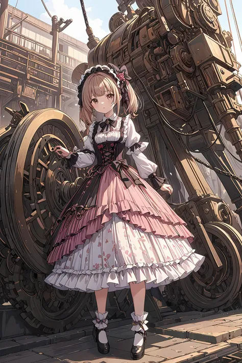 ultra-detailed,(best quality),((masterpiece)),(highres),original,extremely detailed 8K wallpaper,(an extremely delicate and beautiful),
anime,
\\,
BREAK
1girl,mechanization,mechanical parts,full-body machinery,mechanized clothing,