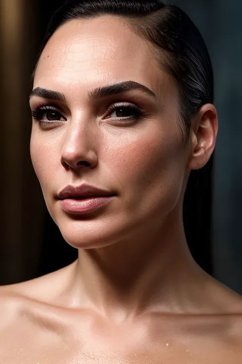 (CR-G4lG4dot-frankyfrank2k:0.9), face closeup photo of woman, (slick hair:1.0), (oiled shiny skin:1.0), (tilted angle shot:1.0),