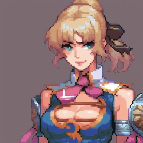score_9, score_8_up, score_7_up, <lora:c4ss4ndr4:1> c4ss4ndr4,1girl,solo, upper body, cleavage, pink necktie,
<lora:pixel:1> pixelart,pixel