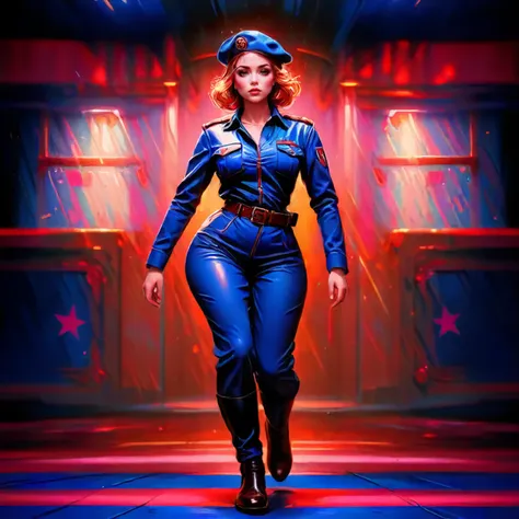 woman with Angular body shape, Rose Gold skin skin tone, wearing French Resistance Fighter: Civilian clothing, beret, French flag sash, concealed weapon., at WWII, Officer's Quarters, Uniformed beds, sparse personal effects, maps on walls, strategic planning equipment, military insignia
<lora:SDXLFaeTastic2400:0.31>
<lora:EnvyMysticNeonXL01:0.91> <lora:EnvyEnhanceXL01a:0.31> <lora:EnvyDramaticLightingXL01:0.31> <lora:EnvyActionShotXL01:1>